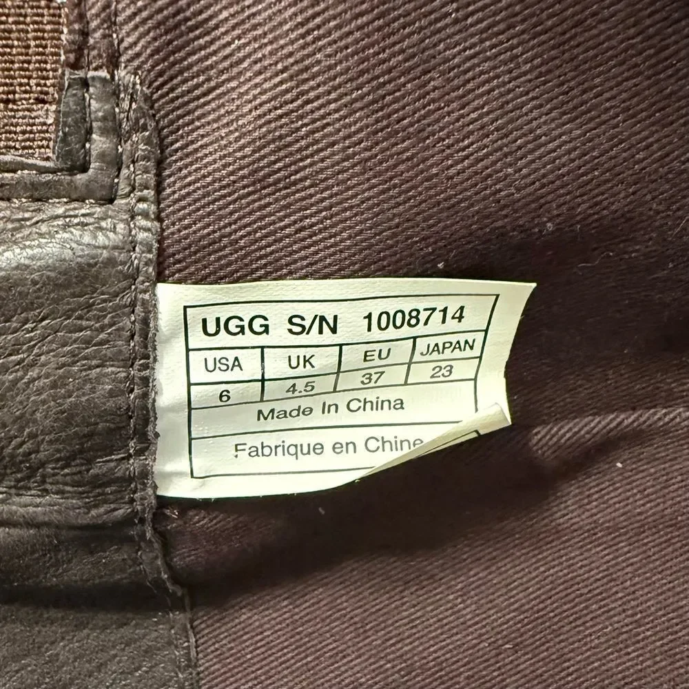 UGG Cierra Tall Lodge Brown Leather Riding Boots